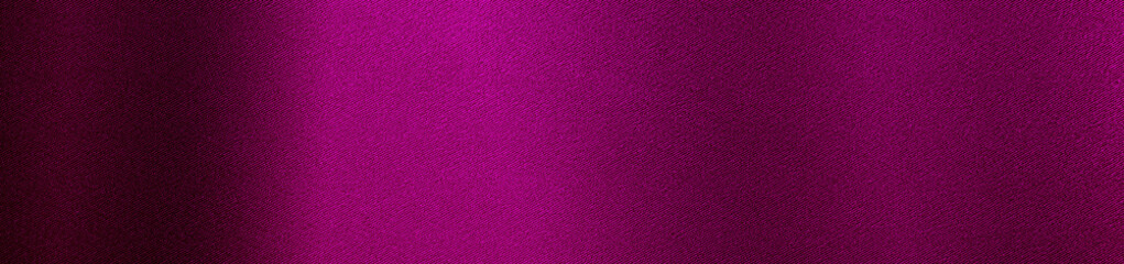 Black purple silk satin. Magenta color. Gradient. Dark abstract elegant fabric background with light lines. For design. Christmas, Valentine, Valentine's day, Mother's day. Banner. Wide. Long.