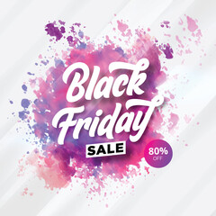 Black Friday sale abstract watercolor background