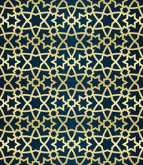 Islamic background with traditional style arabic. Seamless pattern for card, background, fabric or abstract design. Muslim ornament.