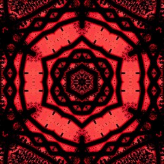 Fractal geometric abstract mandala symbol