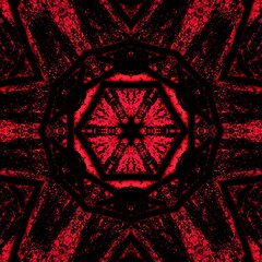 Fractal geometric abstract mandala symbol