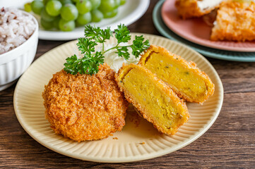 夕飯のかぼちゃコロッケ