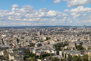 Fototapeta na wymiar TrocadÃ©ro Eiffel Tower Paris Cloud Sky Building