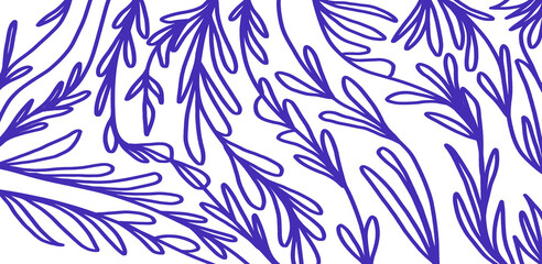 minimal leaf doodle pattern pattern design