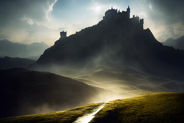 A mighty castle on a hill 