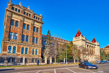 The main K building of Technology and Economics University, Budapest, Hungary