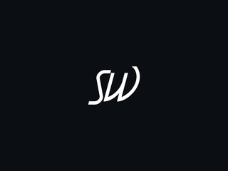 Fototapeta na wymiar Minimalist SW Logo Letter Vector, Creative Sw s w Logo Icon Design For Your Company