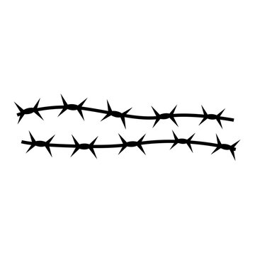 Barbed wire icon. Vector Illustration