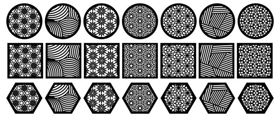 21 Coasters. Decorative Coasters Designs. Laser Cut Coasters