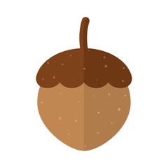 Isolated colored autumn nut icon Vector