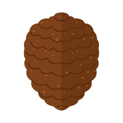 Isolated colored autumn nut icon Vector