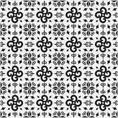 floral seamless pattern black and white