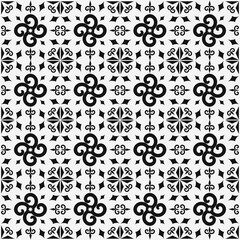 floral seamless pattern black and white
