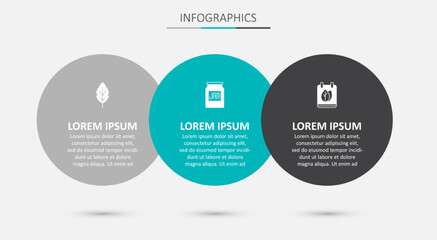 Set Jam jar, Leaf and Calendar with autumn leaves. Business infographic template. Vector
