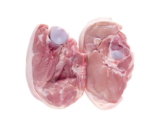 Sucking pig cutlet slices isolated transparent png