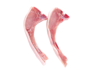 Sucking pig cutlet slices isolated transparent png