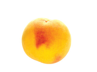 Ripe organic yellow peach isolated transparent png