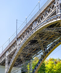 Underneath of the Kirchenfeld Bridge over the Aare River that connects Casinoplatz with Helvetiaplatz in the Kirchenfeld district.