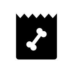 Pet food silhouette icon. Dog food. Vector.