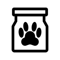 Pet food bag. Dock food. Vector.
