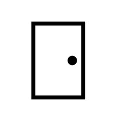 Simple door icon. Entrance. Vector.