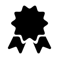 Medal silhouette icon. Badge silhouette. Award and reward. Vector.