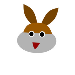 rabbit head vector illustration