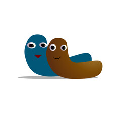 larva vector illustration