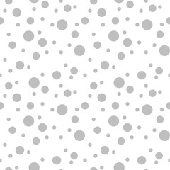 Pattern seamless gray circles. On a transparent background. Vector abstraction. Circles of different sizes. For sites, designs. use in textile and paper products. Printing on various materials.