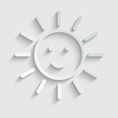 smilling sun icon. weather icon