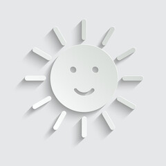 smilling sun icon. weather icon