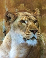 Fototapeta premium portrait of a lioness