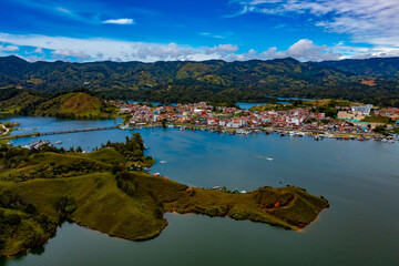 Guatap&eacute; in Colombia from Above | Aerial View of Guatap&eacute;
