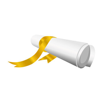 paper sroll of  diploma