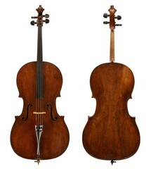 Fototapeta na wymiar Italian violonchiel 1775. Cello isolated on white background.