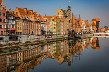 Fototapeta na wymiar Gdansk is a major tourist destination in Poland
