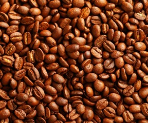 Cereal coffee in bulk on a black background.