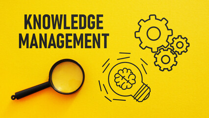 Knowledge management is shown using the text