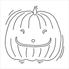 Pumpkin with a face doodle