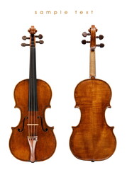 Fototapeta na wymiar Old violin sides