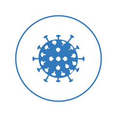 Obraz premium Covid virus structure and function icon | Circle version icon |