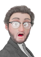 professor cartoon surprised