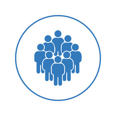 Auditory crowd men community icon | Circle version icon |