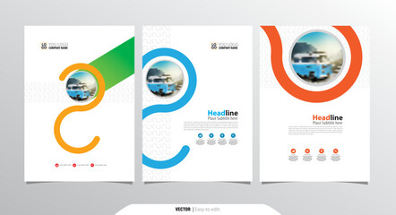 Corporate Book Cover Design Template in A4. Can be adapt to Brochure, Annual Report, Magazine, Business Presentation, Portfolio, Flyer, Banner.