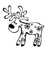 Santa's reindeer. Christmas clipart svg