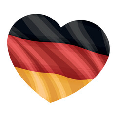 Isolated heart shape with the flag of Germany Vector