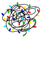 Knot of christmas lights clipart svg