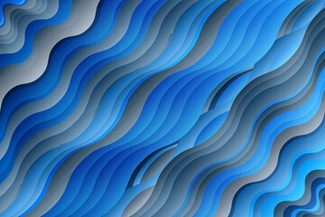 Blue Wave abstract art background shape. illustration texture