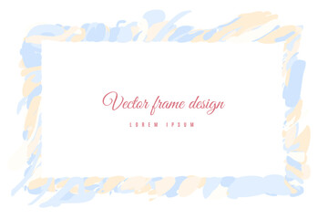 Abstract art wave background frame. element flow