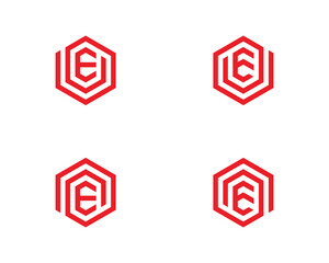 Initial Letter E Hexagon Logo Concept symbol sign icon Element Design. House, Realtor, Mortgage, Real Estate, Home Logotype. Vector illustration template
